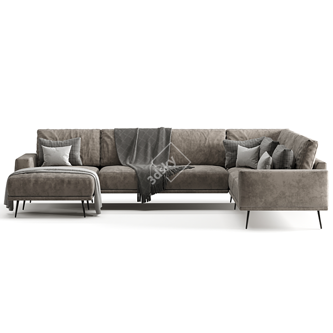 Elegant Boconcept Carlton Sofa 3D model image 4