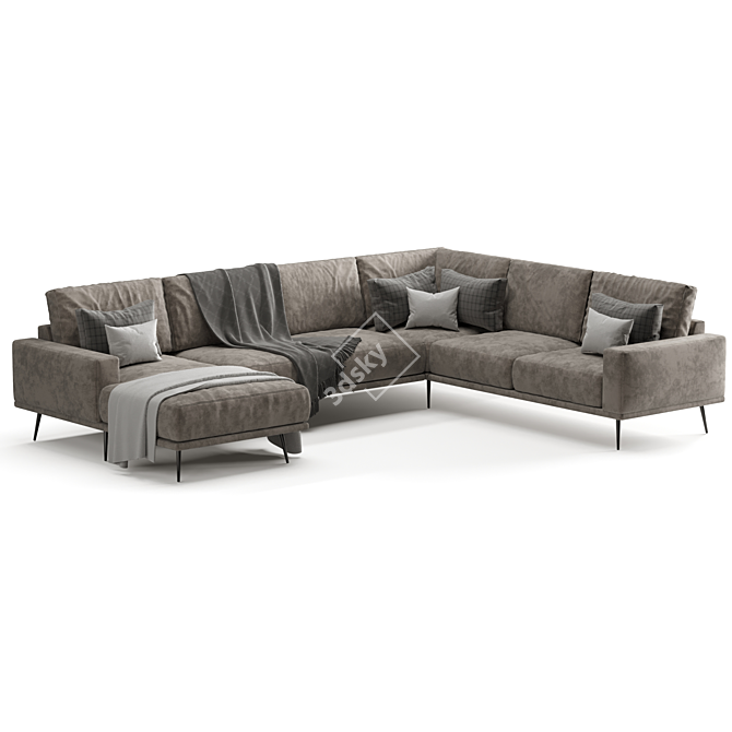 Elegant Boconcept Carlton Sofa 3D model image 5