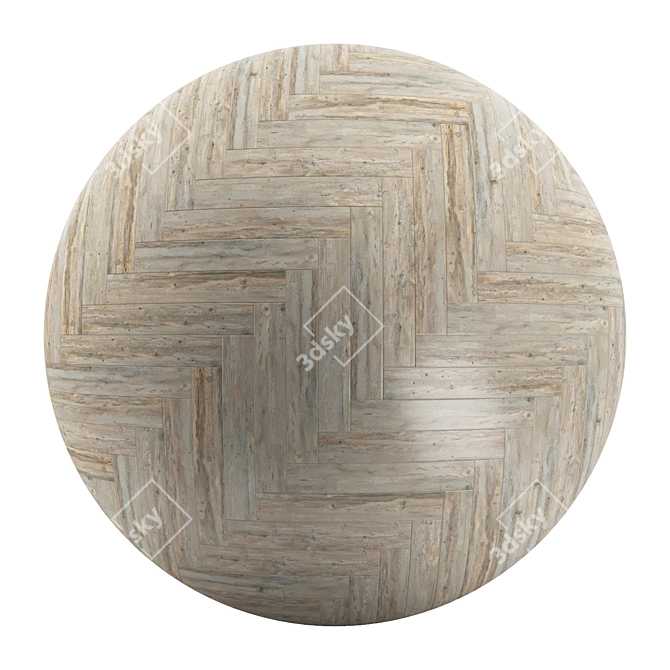 Versatile Parquet Collection: Standard and Herringbone Patterns, 12 Plank Options 3D model image 2