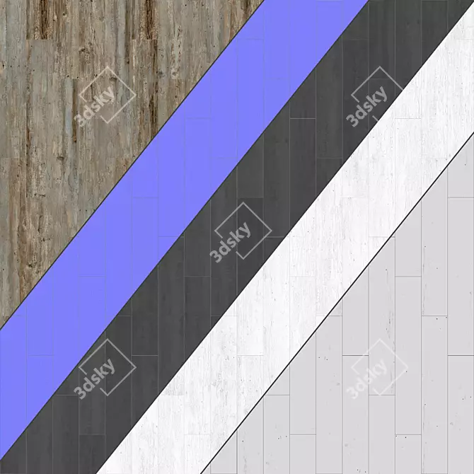 Parquet 45: Standard & Herringbone Pattern, PBR Materials 3D model image 3