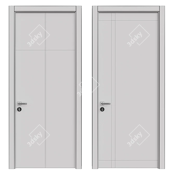 Modern Interior Door Design 3D model image 2