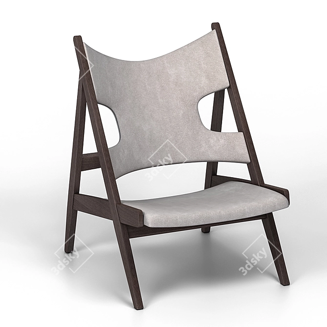 Cozy Knit Chair: Stylish Comfort 3D model image 2