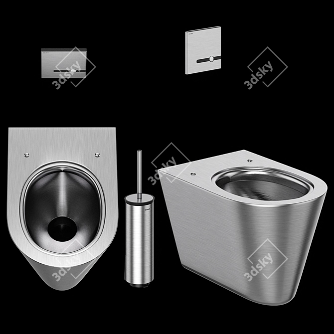 DELABIE Public Toilet Bowls & Urinal 3D model image 4