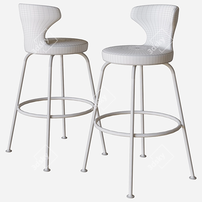 Papilio Stool: Fashionable and Functional Design! 3D model image 3