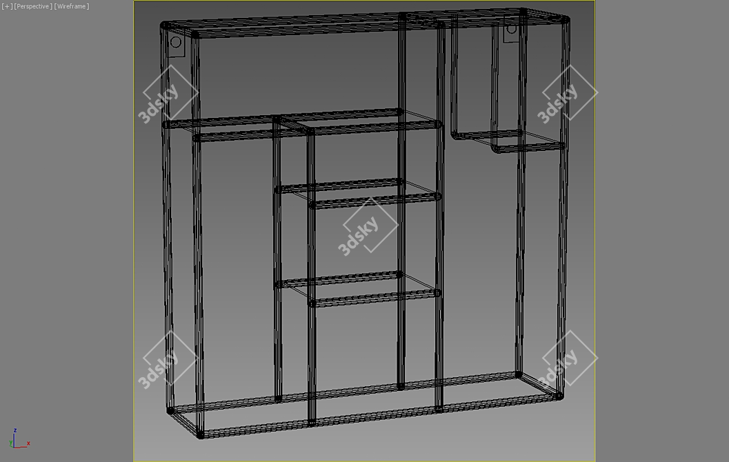 Modern Wall Shelves Set - La Forma Neth Collection 3D model image 6
