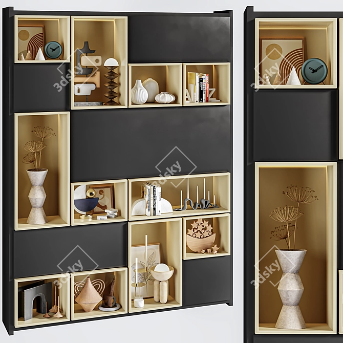 Stylish Cabinet Furniture Set 3D model image 1
