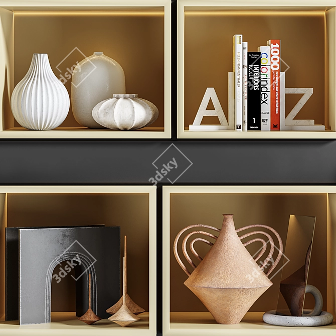 Stylish Cabinet Furniture Set 3D model image 2