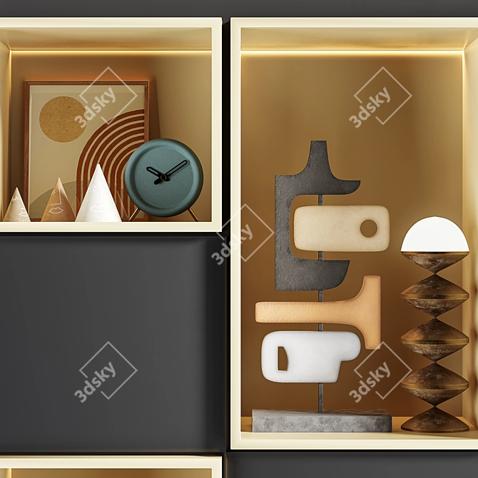 Stylish Cabinet Furniture Set 3D model image 4