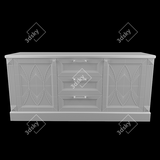 TV Stand Drawers | Sleek Storage Solution 3D model image 2