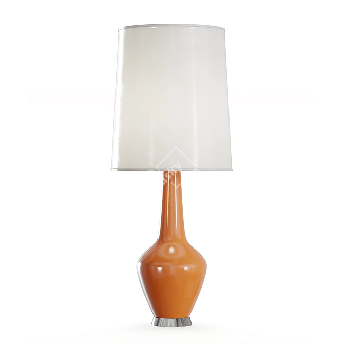 Milky Glass and Nickel Accented Capri Lamp 3D model image 1