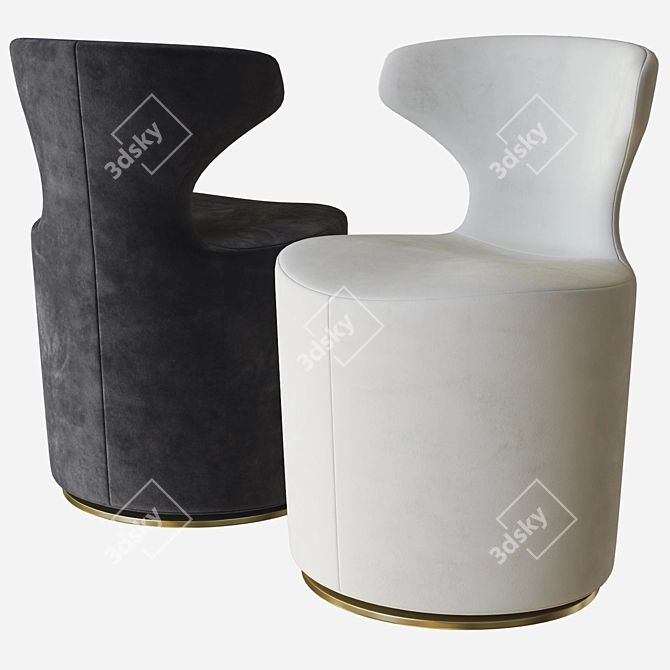 Mini Papilio Chair: Sleek Elegance 3D model image 2