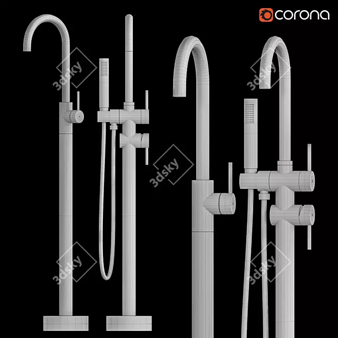 Elevate | Floor-mount Basin Faucet 3D model image 3