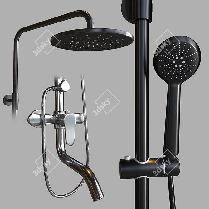 Luxury Shower System: Complete Relaxation 3D model image 2