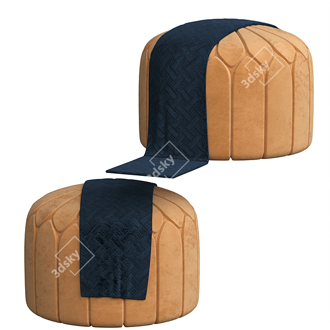 2014 Pouf: Stylish and Versatile Accent 3D model image 2