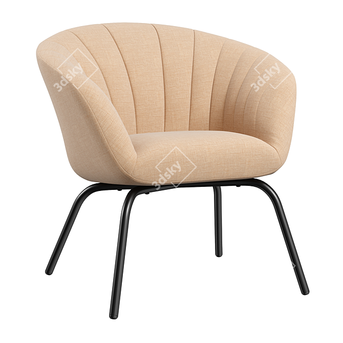 Elegant Bliss Armchair 3D model image 1