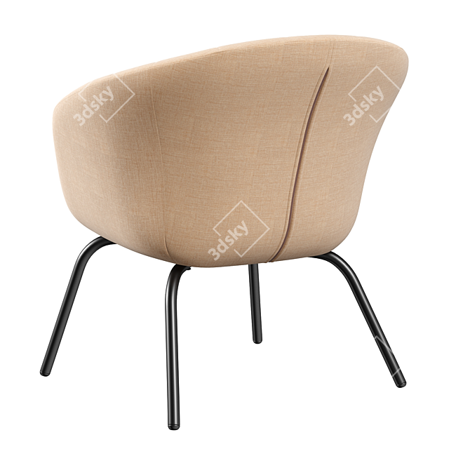 Elegant Bliss Armchair 3D model image 2