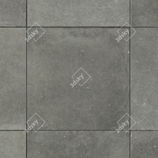 Flaviker Nordik Stone Gray: Versatile 80x80 Wall and Floor Tiles 3D model image 2