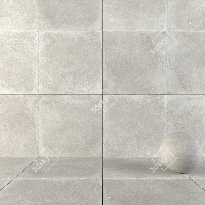  Flaviker Nordik Stone Ash: Versatile Wall & Floor Tiles 3D model image 1