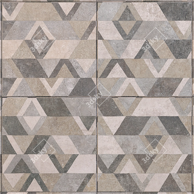  Flaviker Retour Decor Mix: Versatile Wall and Floor Solution 3D model image 2