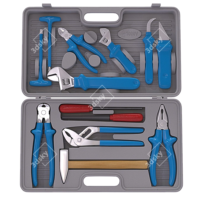 1000V Tool Set: 13-Piece Kit 3D model image 2