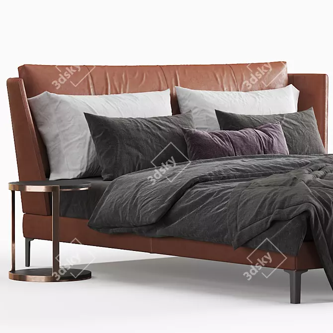 Luxury Bretagne Bed: Elegant Design 3D model image 4