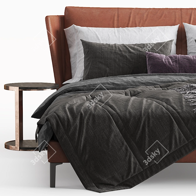 Luxury Bretagne Bed: Elegant Design 3D model image 11