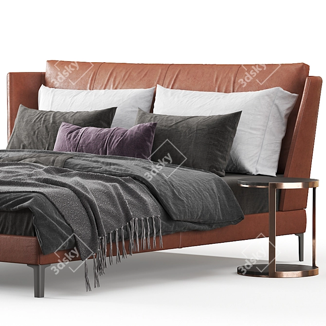 Luxury Bretagne Bed: Elegant Design 3D model image 17