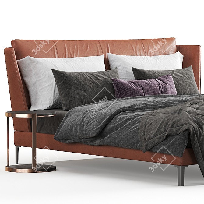Luxury Bretagne Bed: Elegant Design 3D model image 18