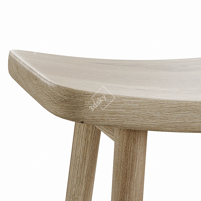 ESSE Light Stool: Stylish and Sturdy Seating Solution 3D model image 2