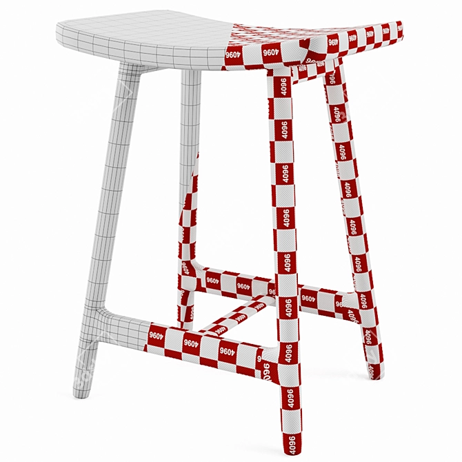 ESSE Light Stool: Stylish and Sturdy Seating Solution 3D model image 7