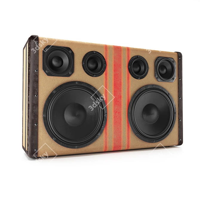 Portable Boombox Audio Player 3D model image 2