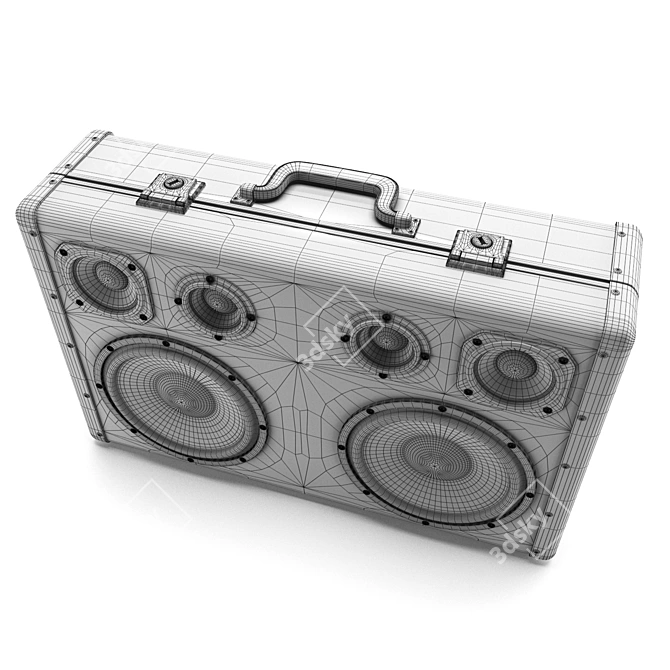 Portable Boombox Audio Player 3D model image 4