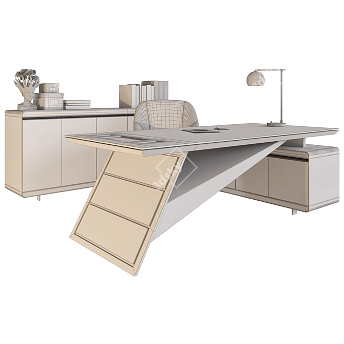 Elegant Mira Manager Office Furniture 3D model image 4
