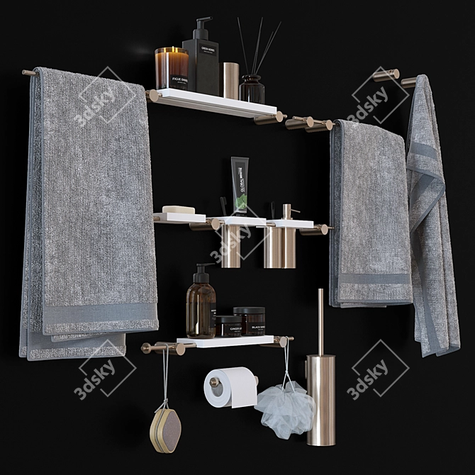 Modular Bathroom Shelves by Ritmonio 3D model image 1