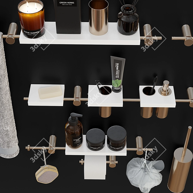 Modular Bathroom Shelves by Ritmonio 3D model image 3