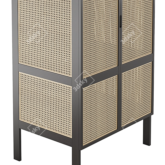 Modern Cane Wardrobe for Stylish Storage 3D model image 4