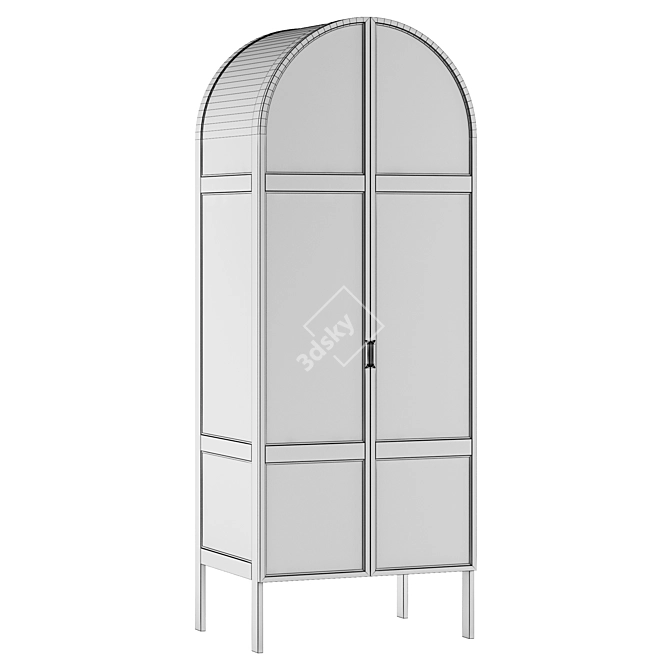 Modern Cane Wardrobe for Stylish Storage 3D model image 5