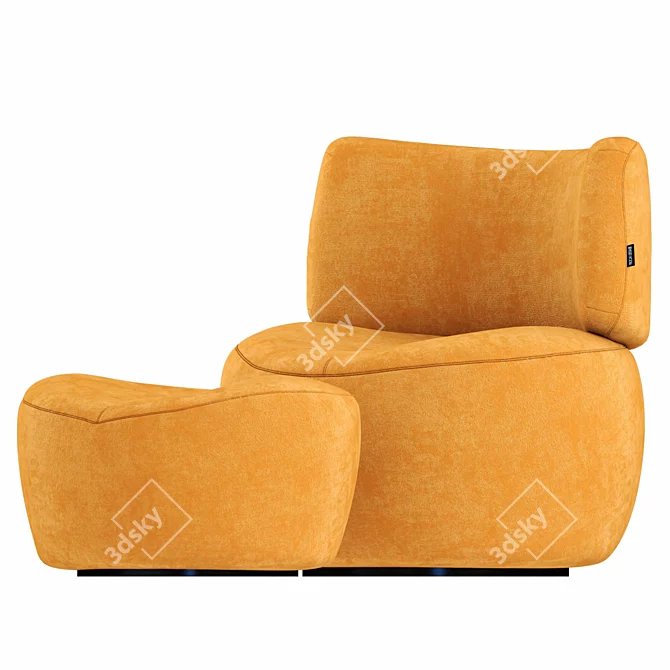 Harmony Armchair: Stylish and Comfortable Seating 3D model image 2