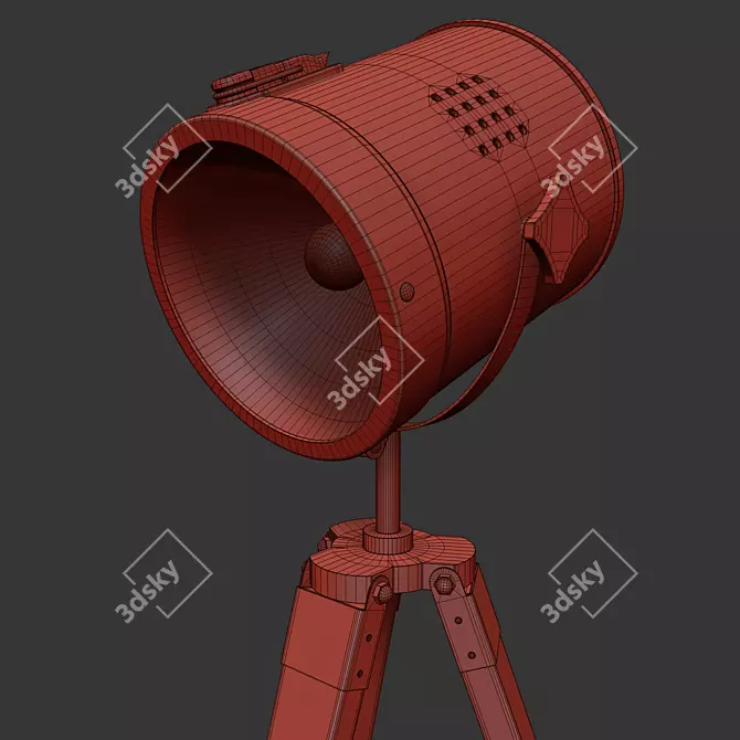 Retro Chic Desk Lamp 3D model image 4