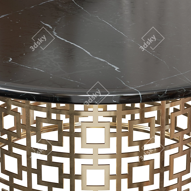 Artesia Loft-Concept Coffee Table: Modern Metal and Marble 3D model image 3