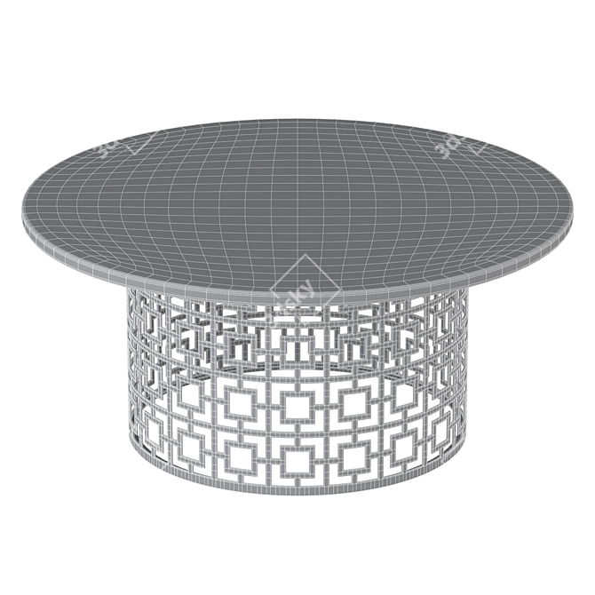 Artesia Loft-Concept Coffee Table: Modern Metal and Marble 3D model image 6