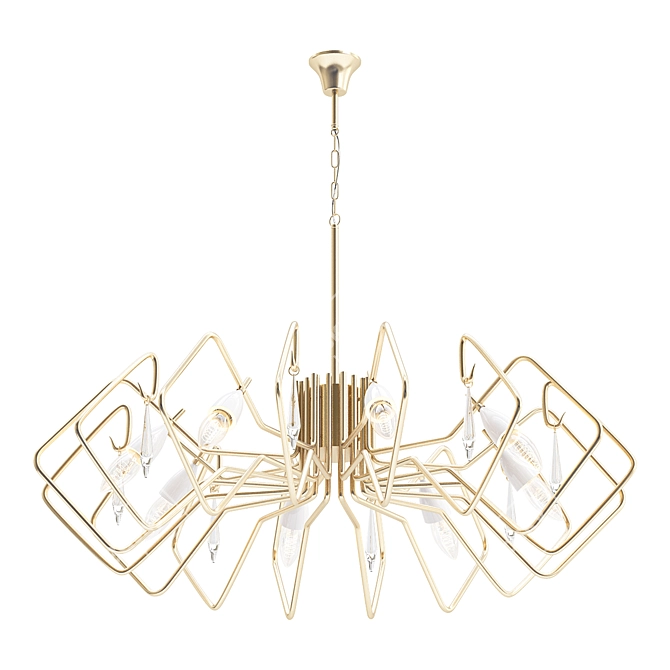 Elegant Swarovski Crystal Chandelier 3D model image 1