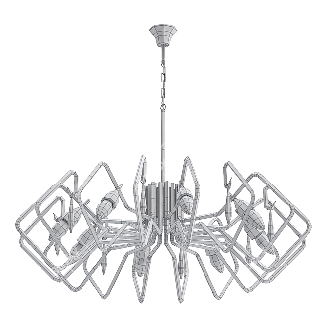 Elegant Swarovski Crystal Chandelier 3D model image 2