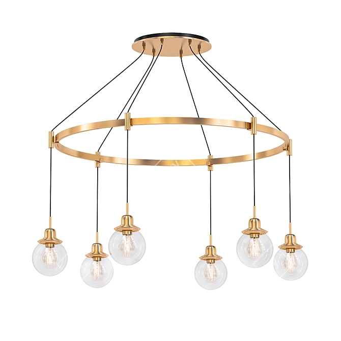 Elegant Rose City Chandelier 3D model image 1