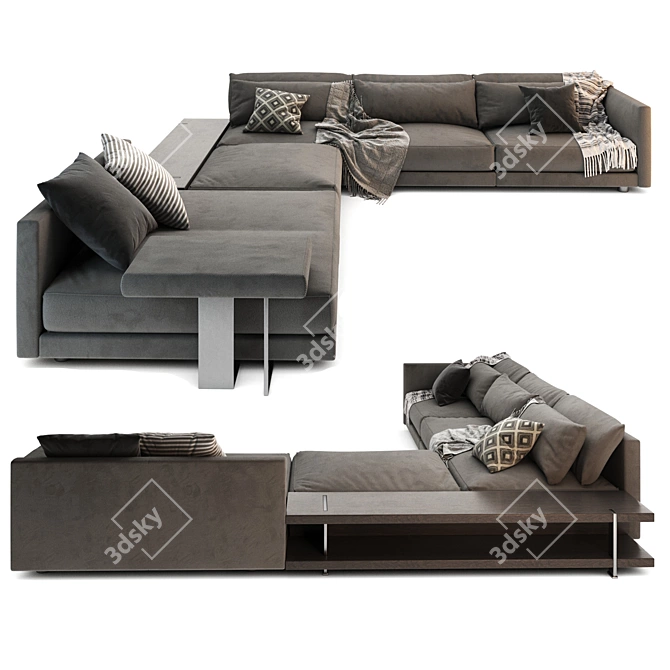 Bristol Poliform: Stylish and Spacious Sofa 3D model image 2