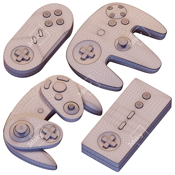 Gaming Essential: NINTENDO Controllers 3D model image 5