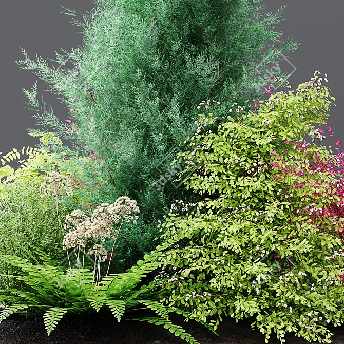 Lush Garden Oasis: Outdoor Plants 3D model image 2