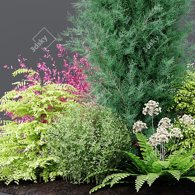 Lush Garden Oasis: Outdoor Plants 3D model image 3