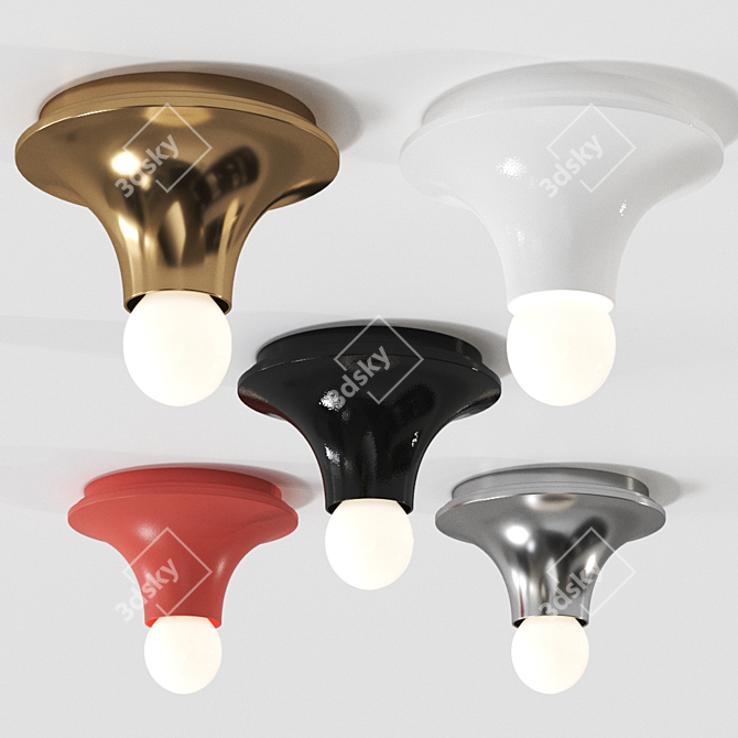 Teti Halogen Ceiling Lamp: Iconic Design, Timeless Style 3D model image 2