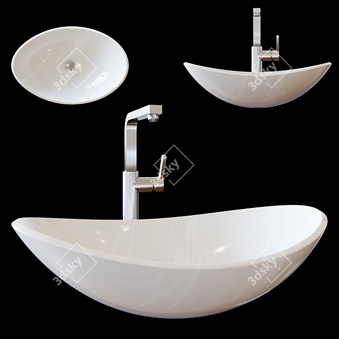 Luxury Lusso Sink 3D model image 1